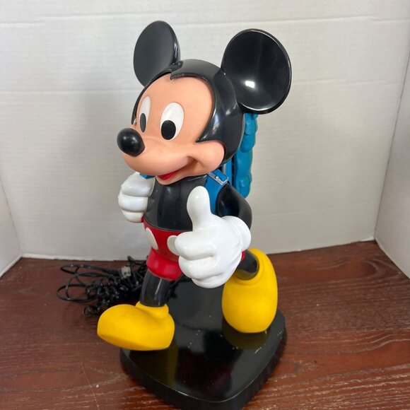 Vintage Tyco Mickey Mouse Telephone Corded With Backpack Design 1990s Walt Disne - Picture 1 of 6